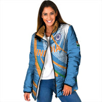 Custom India Cricket Padded Jacket Tricolor with Ashoka Chakra