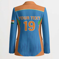 Custom India Cricket Blazer Let’s Go Champions Men in Blue