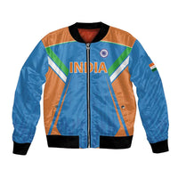 Custom India Cricket Bomber Jacket Let’s Go Champions Men in Blue