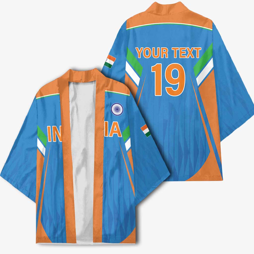 Custom India Cricket Kimono Let’s Go Champions Men in Blue