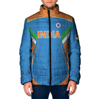 Custom India Cricket Padded Jacket Let’s Go Champions Men in Blue
