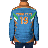 Custom India Cricket Padded Jacket Let’s Go Champions Men in Blue