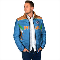 Custom India Cricket Padded Jacket Let’s Go Champions Men in Blue