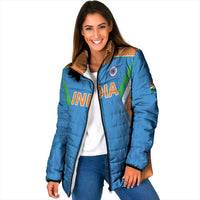 Custom India Cricket Padded Jacket Let’s Go Champions Men in Blue