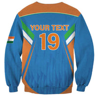 Custom India Cricket Sweatshirt Let’s Go Champions Men in Blue