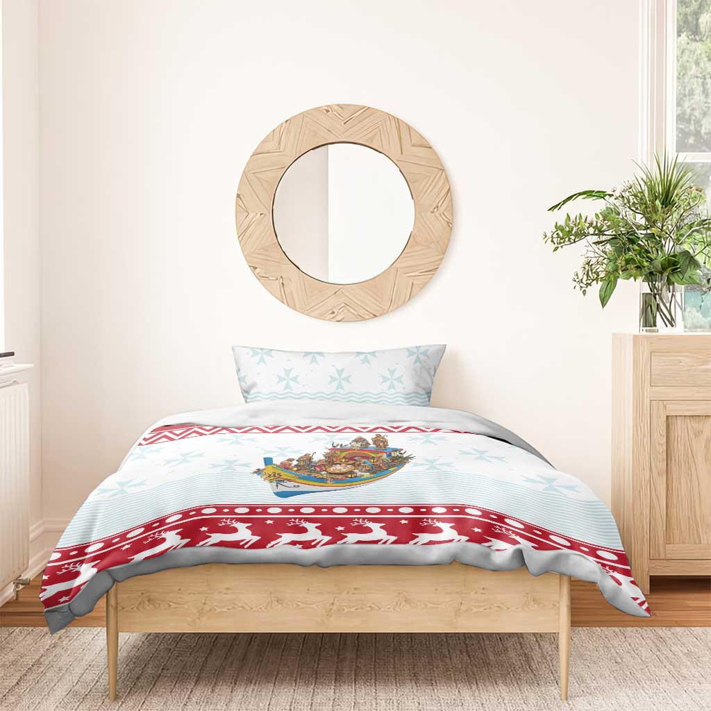 Malta Christmas Bedding Set Presepju Nativity Scene on Luzzu Boat - Wonder Print Shop