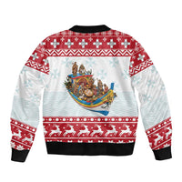 Malta Christmas Bomber Jacket Presepju Nativity Scene on Luzzu Boat - Wonder Print Shop