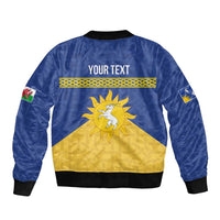 Personalized Merionethshire Wales Bomber Jacket Celtic Sun and Goat Design - Wonder Print Shop