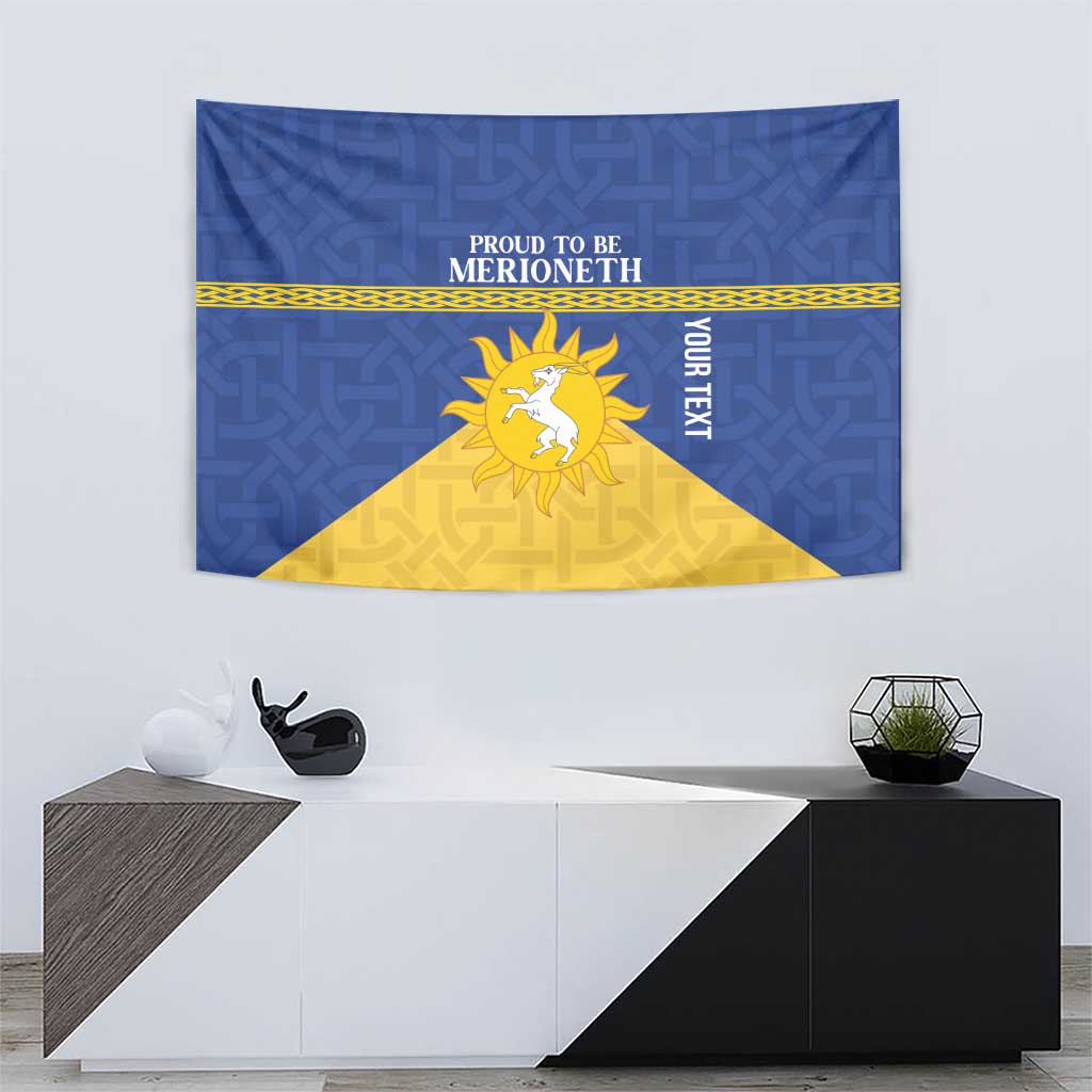 Personalized Merionethshire Wales Tapestry Celtic Sun and Goat Design - Wonder Print Shop