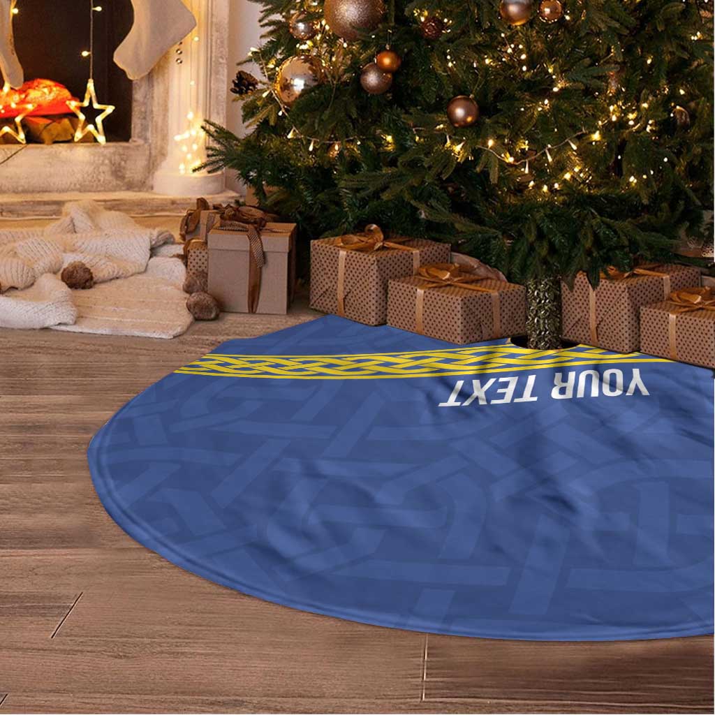 Personalized Merionethshire Wales Tree Skirt Celtic Sun and Goat Design - Wonder Print Shop