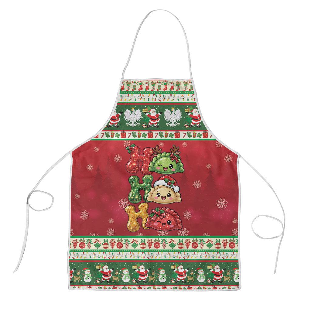 Poland Christmas Apron Ho Ho Ho Squishy Pierogi