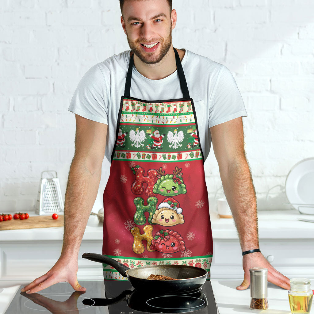 Poland Christmas Apron Ho Ho Ho Squishy Pierogi