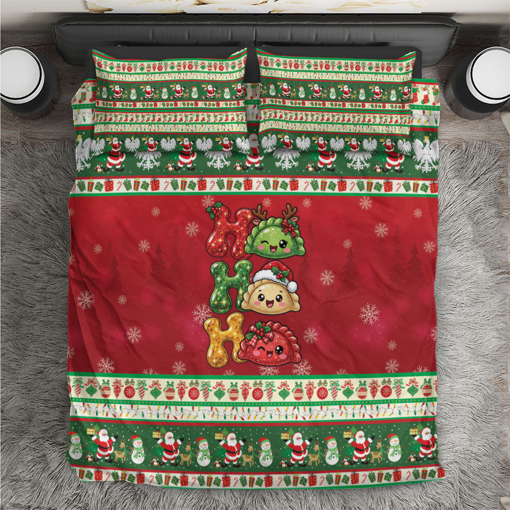 Poland Christmas Bedding Set Ho Ho Ho Squishy Pierogi