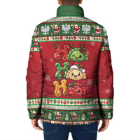 Poland Christmas Padded Jacket Ho Ho Ho Squishy Pierogi