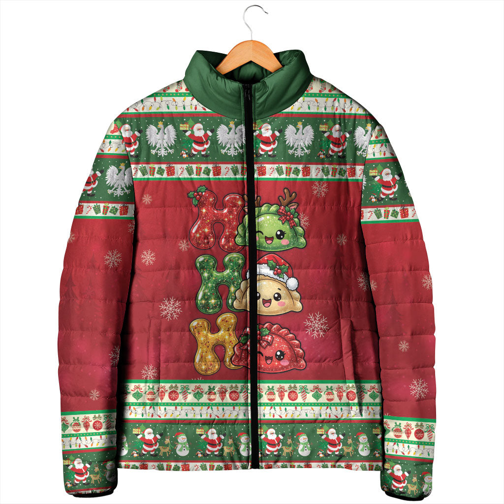 Poland Christmas Padded Jacket Ho Ho Ho Squishy Pierogi