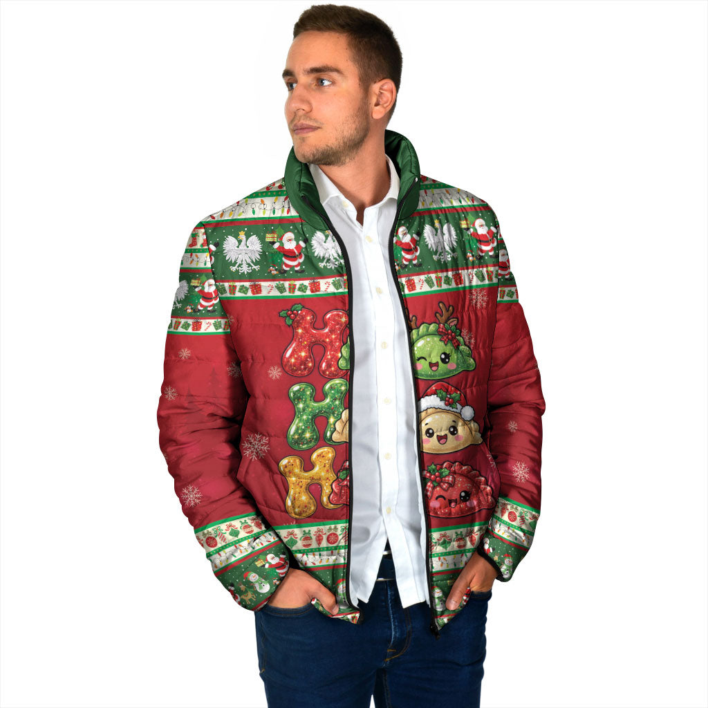 Poland Christmas Padded Jacket Ho Ho Ho Squishy Pierogi