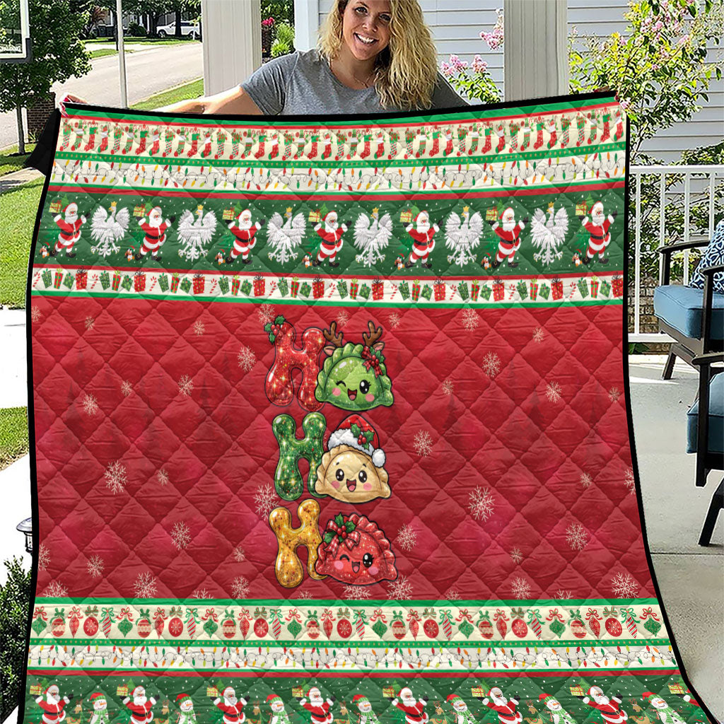 Poland Christmas Quilt Ho Ho Ho Squishy Pierogi