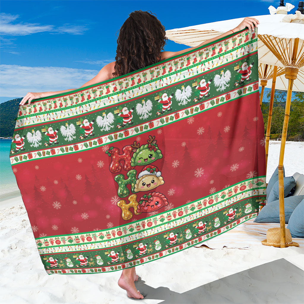 Poland Christmas Sarong Ho Ho Ho Squishy Pierogi