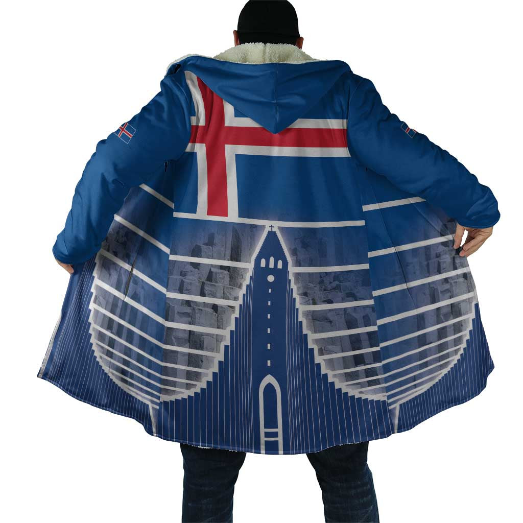 Iceland Hallgrimskirkja Church Cloak Icelandic Flag Design - Wonder Print Shop