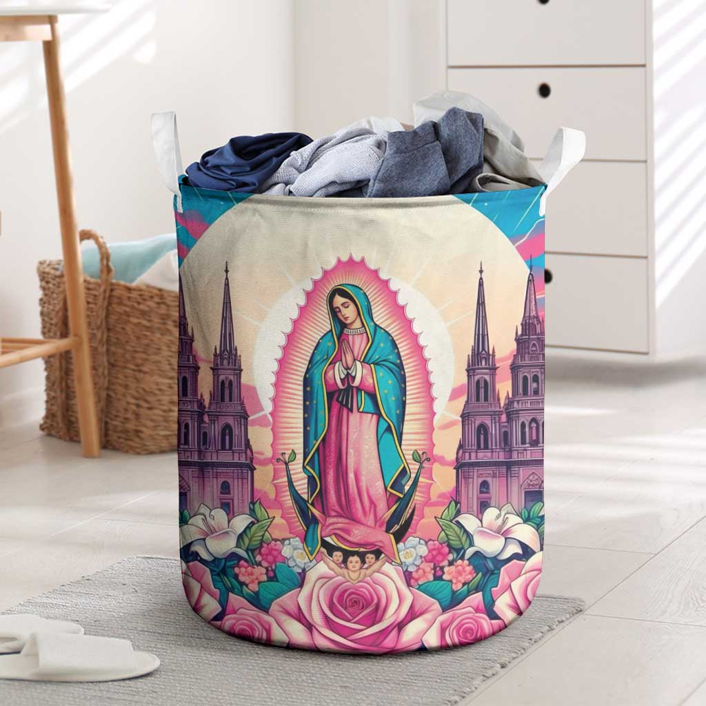 Our Lady of Guadalupe Laundry Basket Virgin Mary of Mexico - Wonder Print Shop