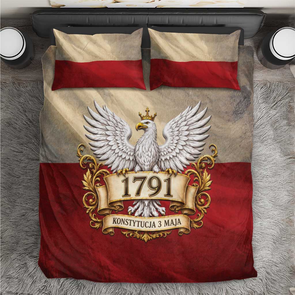 Poland Constitution Day 1791 Bedding Set Polska Konstytucja 3 Maja Pride White Eagle