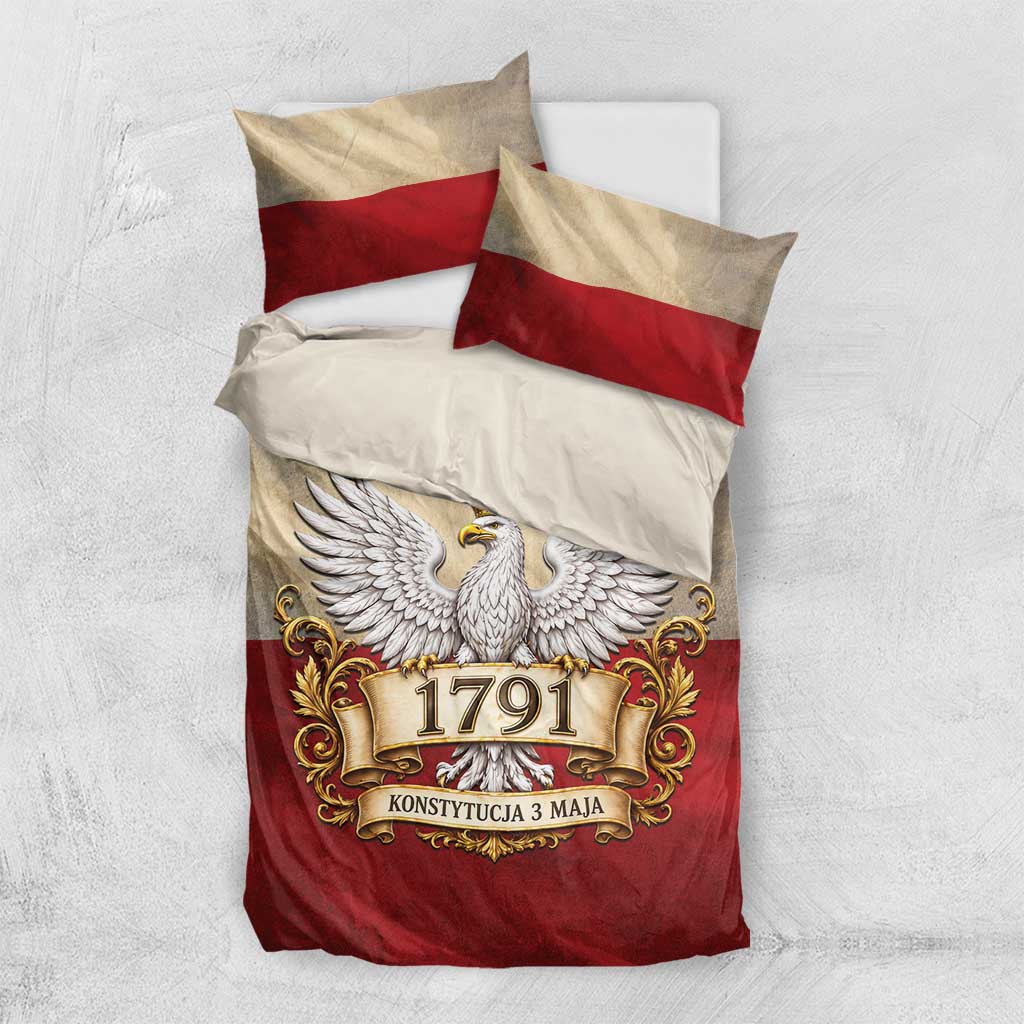 Poland Constitution Day 1791 Bedding Set Polska Konstytucja 3 Maja Pride White Eagle