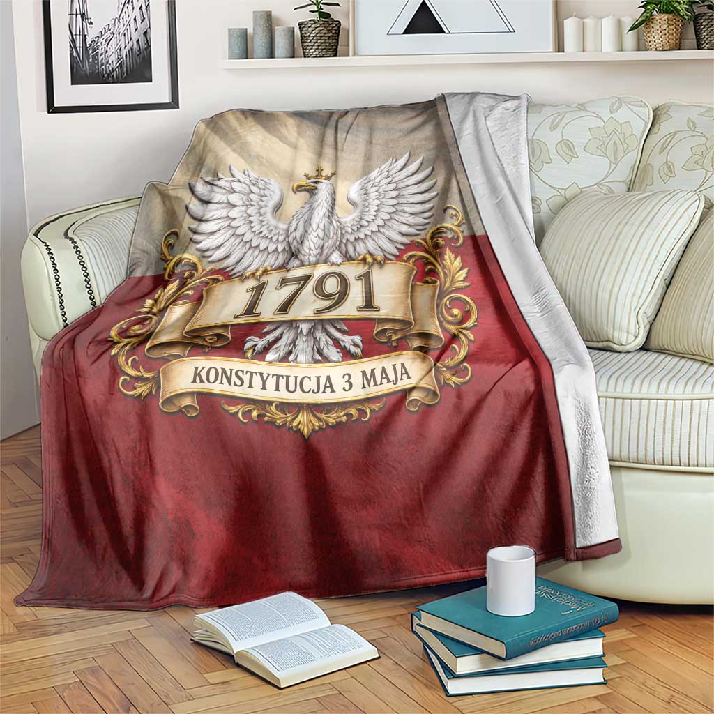 Poland Constitution Day 1791 Blanket Polska Konstytucja 3 Maja Pride White Eagle