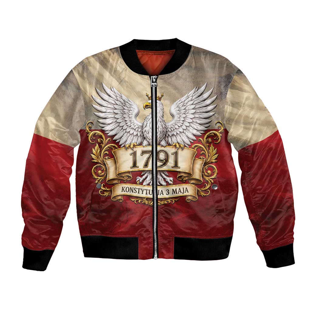 Poland Constitution Day 1791 Bomber Jacket Polska Konstytucja 3 Maja Pride White Eagle