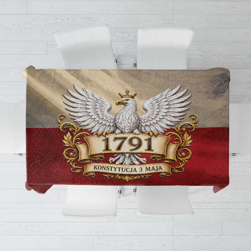Poland Constitution Day 1791 Tablecloth Polska Konstytucja 3 Maja Pride White Eagle