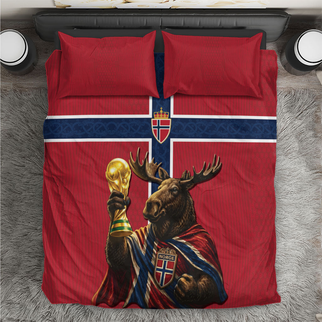 World Football 2026 Norway Bedding Set Viking Moose Trophy Champion