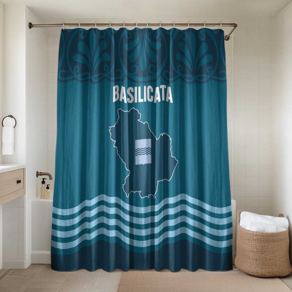 Italy Basilicata Bathroom Set Map With Flag Style - Wonder Print Shop