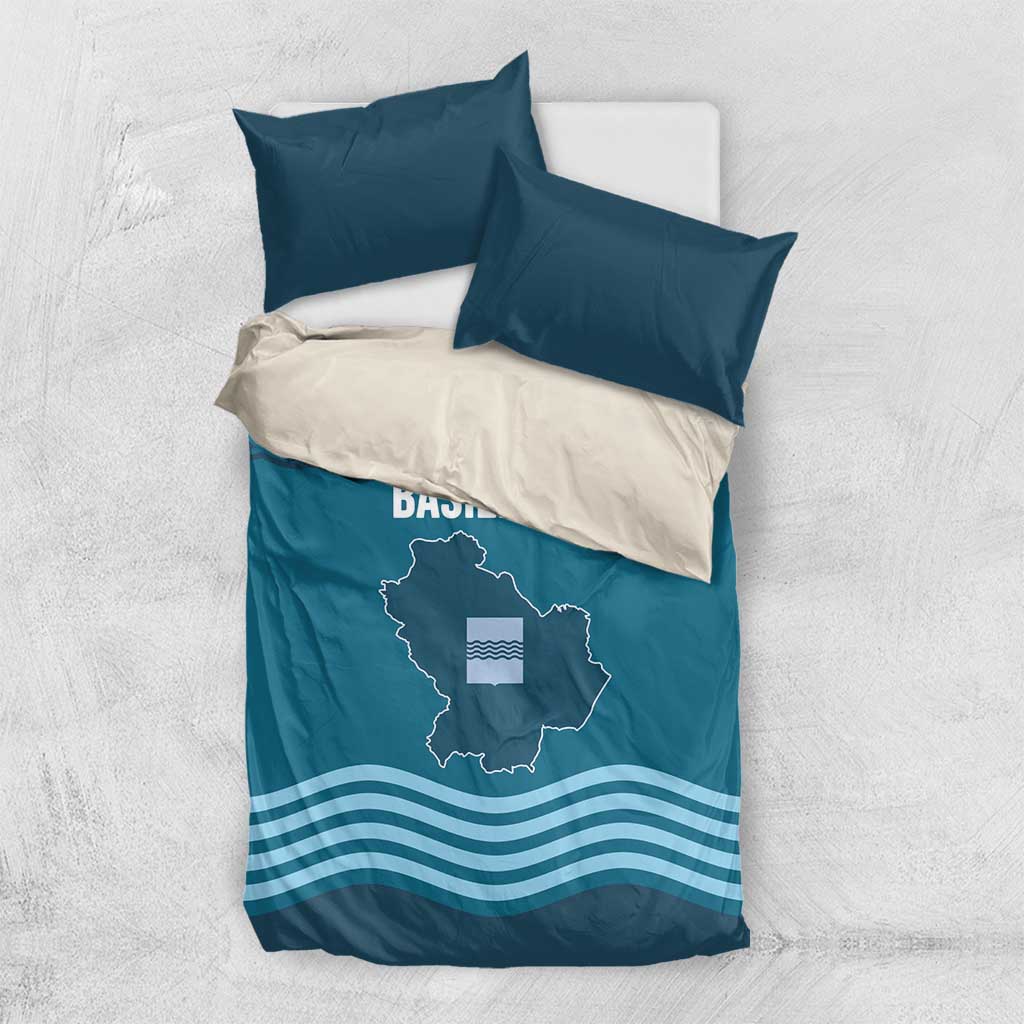 Italy Basilicata Bedding Set Map With Flag Style - Wonder Print Shop