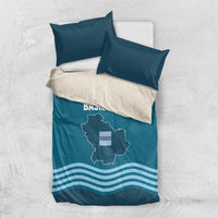 Italy Basilicata Bedding Set Map With Flag Style - Wonder Print Shop