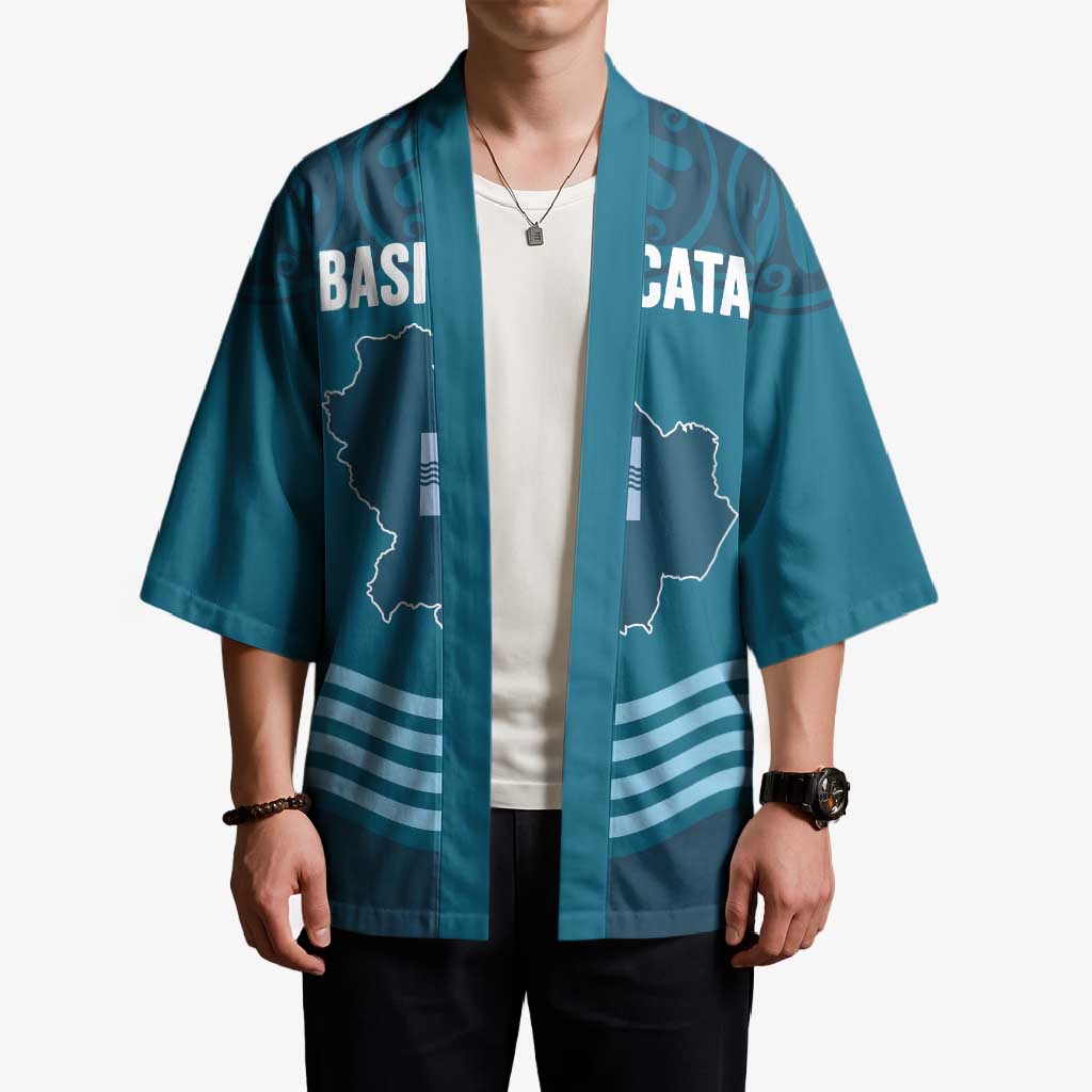 Italy Basilicata Kimono Map With Flag Style - Wonder Print Shop