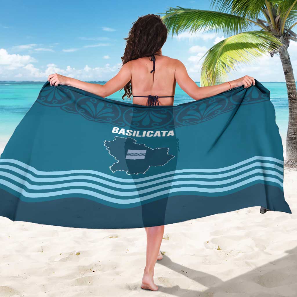 Italy Basilicata Sarong Map With Flag Style - Wonder Print Shop