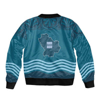 Italy Basilicata Sleeve Zip Bomber Jacket Map With Flag Style - Wonder Print Shop