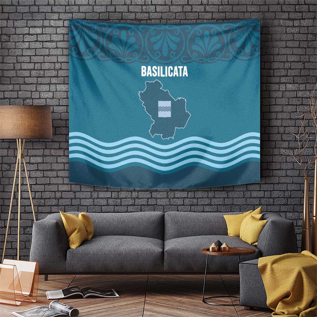 Italy Basilicata Tapestry Map With Flag Style - Wonder Print Shop
