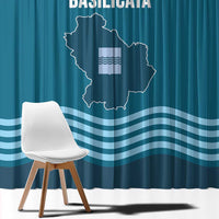 Italy Basilicata Window Curtain Map With Flag Style - Wonder Print Shop