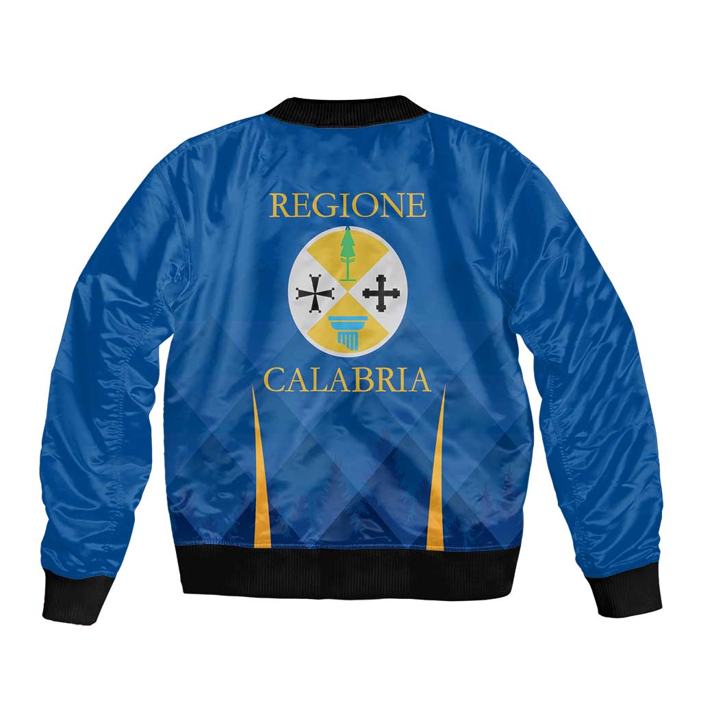 Italy Calabria Bomber Jacket Flag Style - Wonder Print Shop