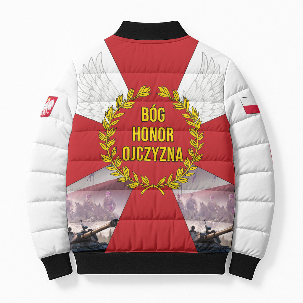 Polish Armed Forces Day Bomber Puffer Jacket Bog Honor Ojczyzna Heritage