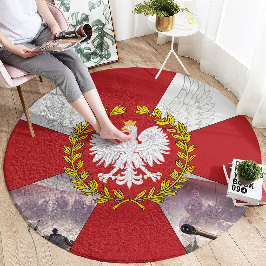 Polish Armed Forces Day Round Carpet Bog Honor Ojczyzna Heritage