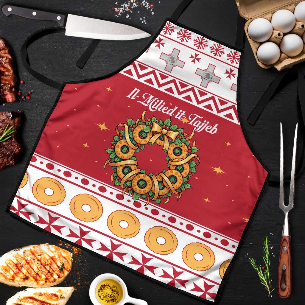 Malta Christmas Apron Maltese Honey Rings - Wonder Print Shop
