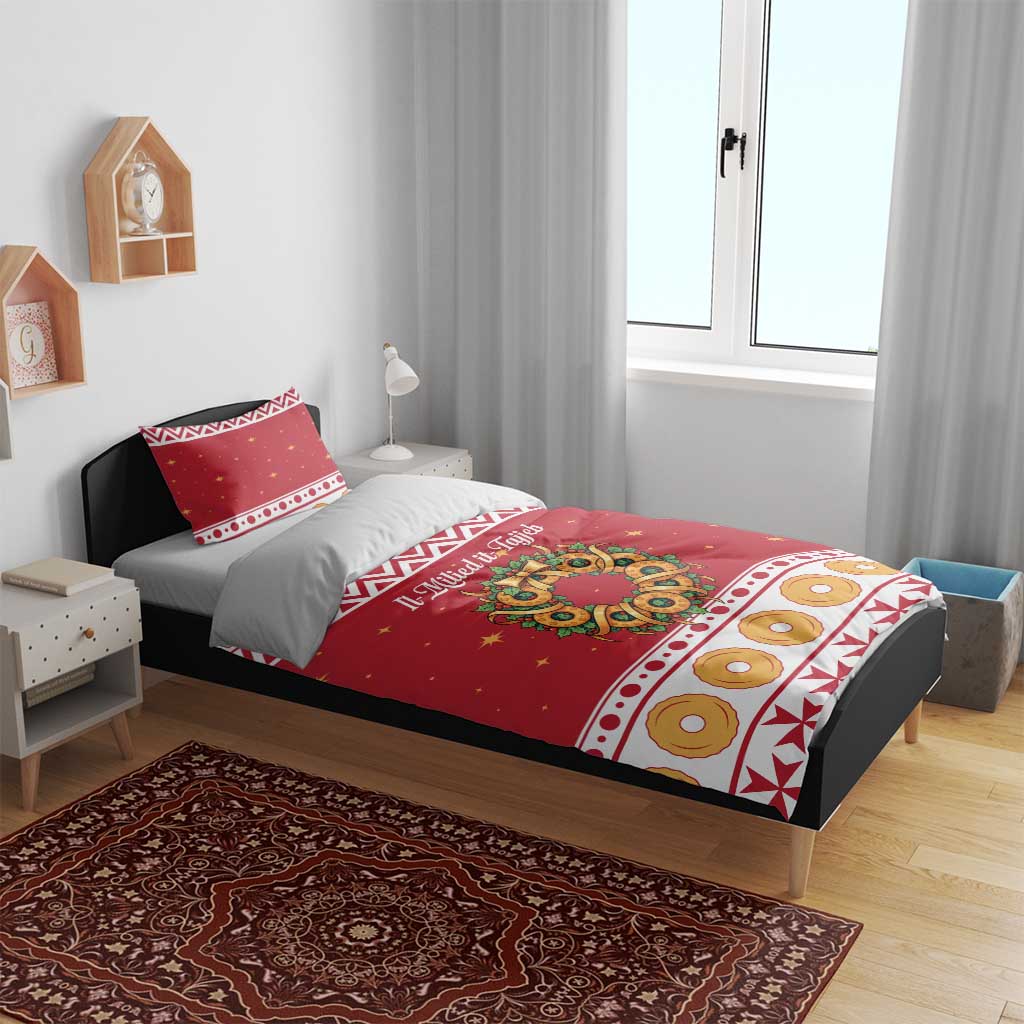 Malta Christmas Bedding Set Maltese Honey Rings - Wonder Print Shop