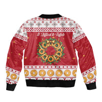 Malta Christmas Bomber Jacket Maltese Honey Rings - Wonder Print Shop