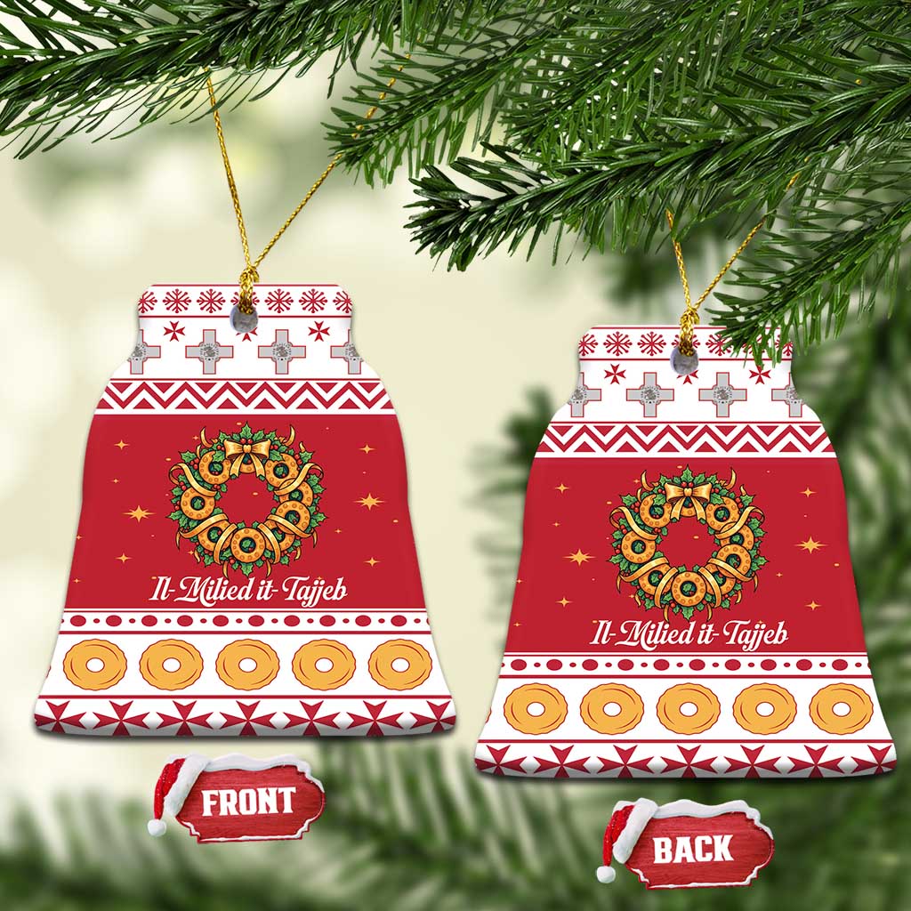 Malta Christmas Ceramic Ornament Maltese Honey Rings - Wonder Print Shop