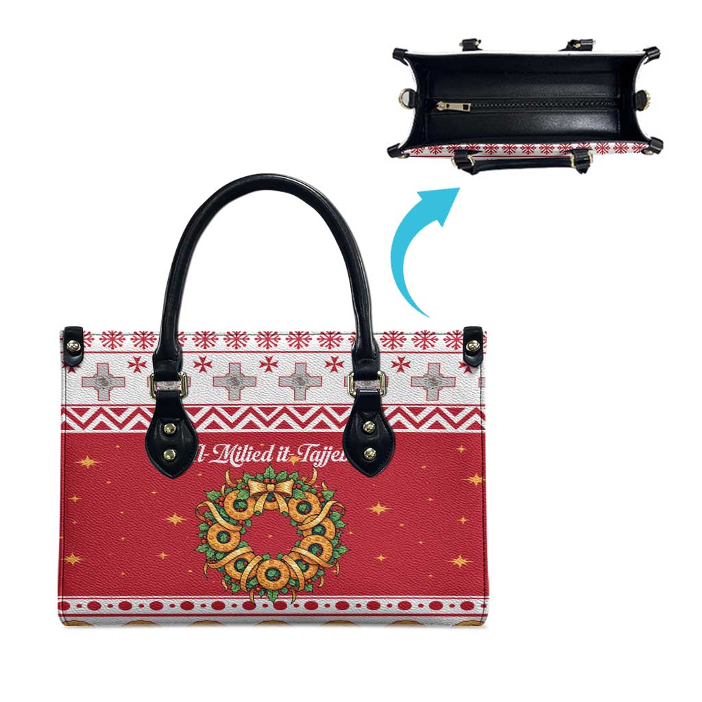Malta Christmas Leather Bag Maltese Honey Rings - Wonder Print Shop