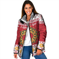 Malta Christmas Padded Jacket Maltese Honey Rings - Wonder Print Shop