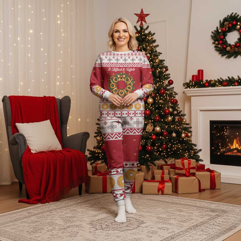 Malta Christmas Pajama Set Maltese Honey Rings - Wonder Print Shop
