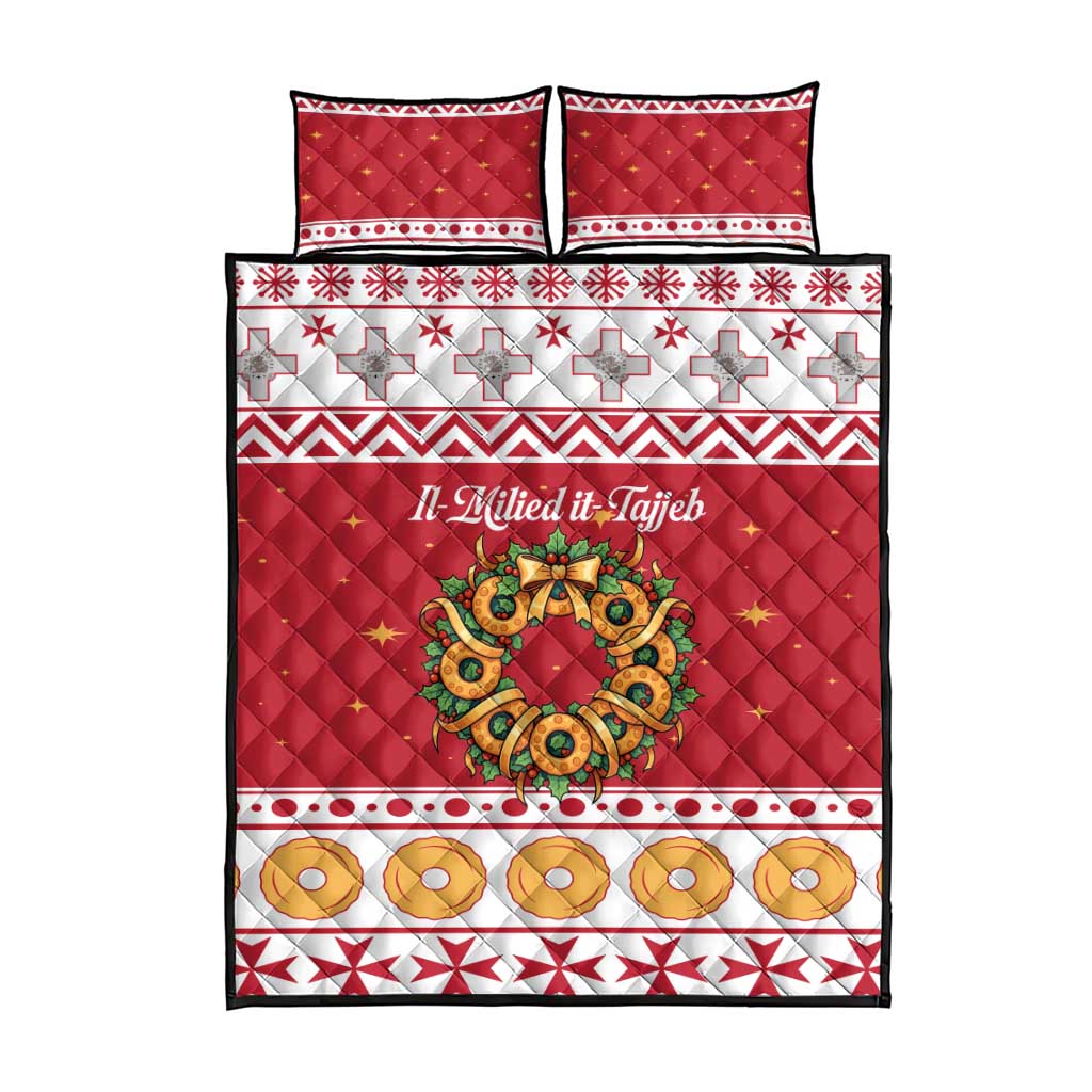 Malta Christmas Quilt Bed Set Maltese Honey Rings - Wonder Print Shop