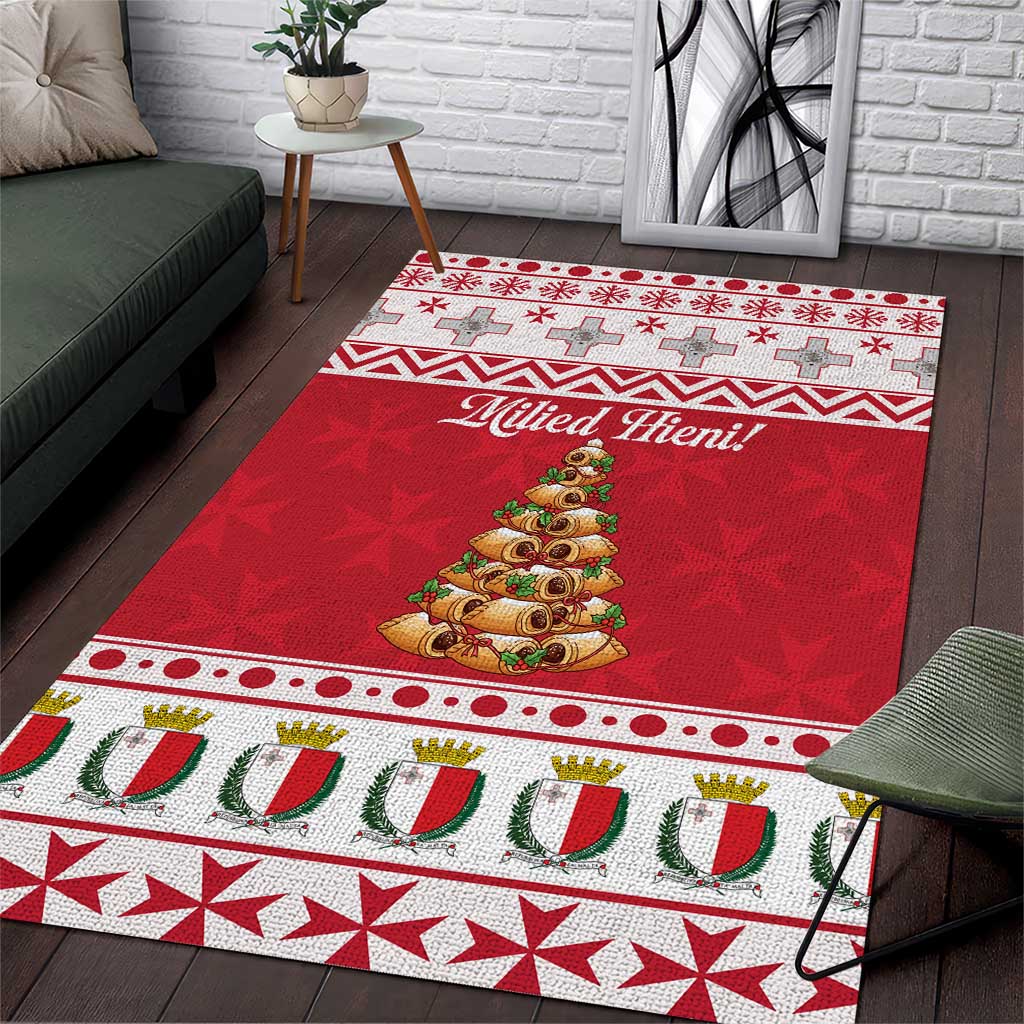 Traditional Maltese Imqaret Pastry Area Rug Malta Imqaret Christmas Tree - Wonder Print Shop